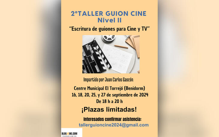 Cultura impartirá en septiembre el segundo ‘Taller de Escritura de Guiones’ para cine y televisión 